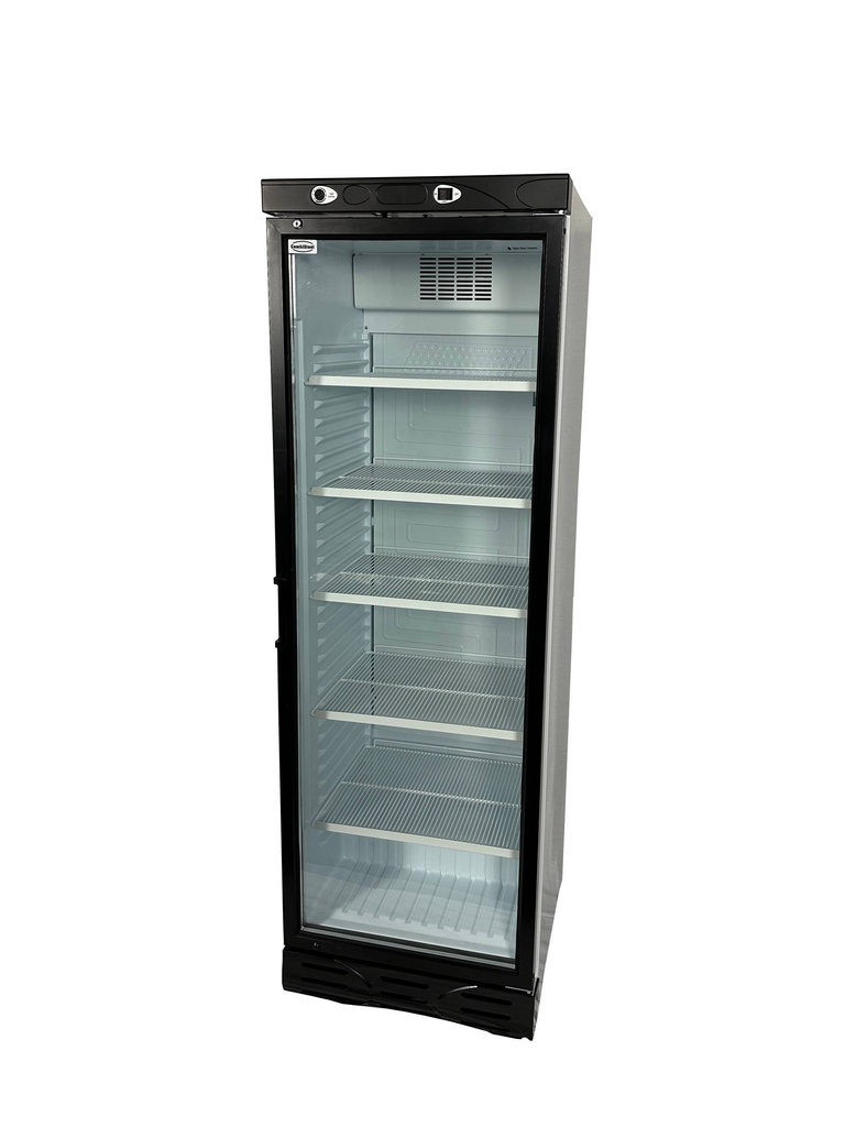 Kühlschrank 1 Glastür, 382 L, 595 x 620 x 1863 mm, weiß