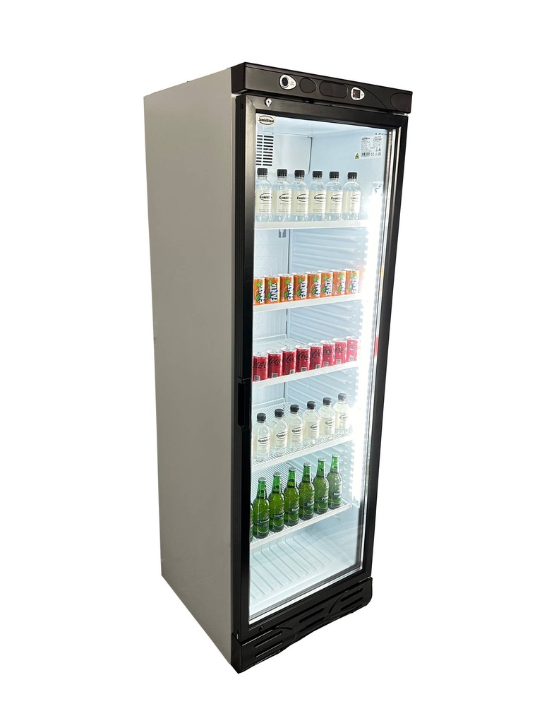 Kühlschrank 1 Glastür, 382 L, 595 x 620 x 1863 mm, weiß