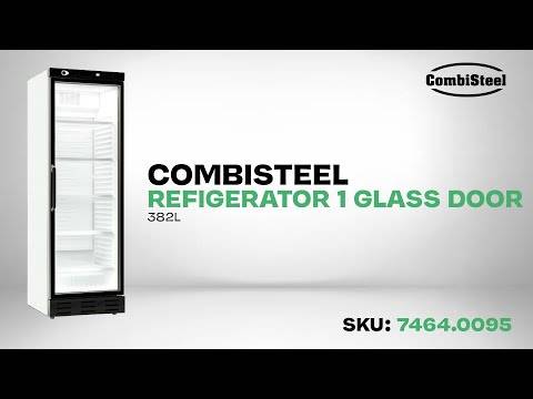 Kühlschrank 1 Glastür, 382 L, 595 x 620 x 1863 mm, weiß