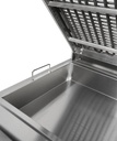 Wassergrill aus Edelstahl, 490 x 500 x 210 mm, Ø 210 mm