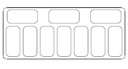 Speiseisvitrine Curacao, 10 x 5 L, 1447 x 825 x 1257 mm, weiß