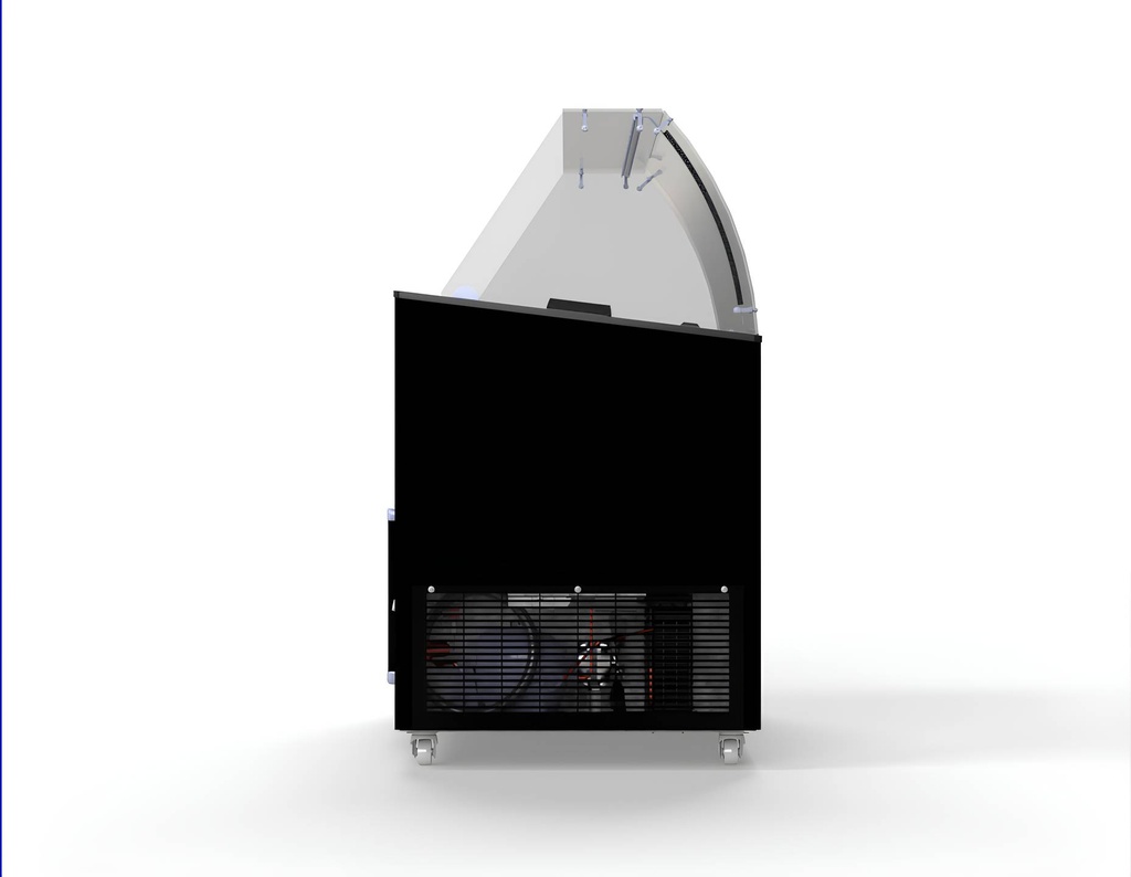 Speiseisvitrine Java, 8 x 5 L, 1184 x 684 x 1229 mm, schwarz
