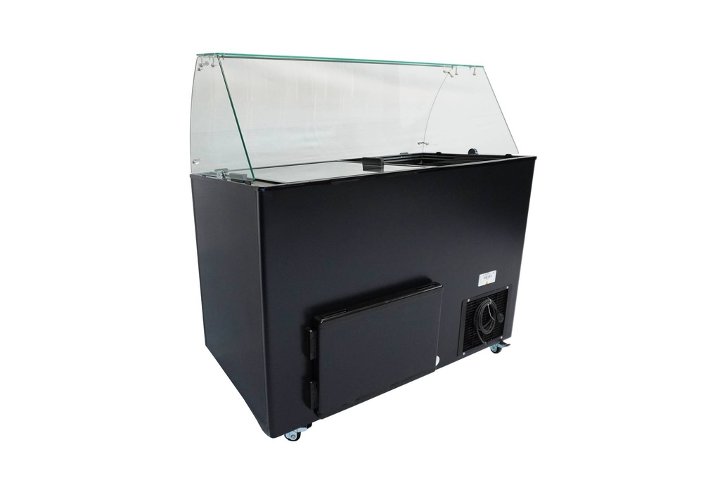 Speiseisvitrine Java, 8 x 5 L, 1184 x 684 x 1229 mm, schwarz