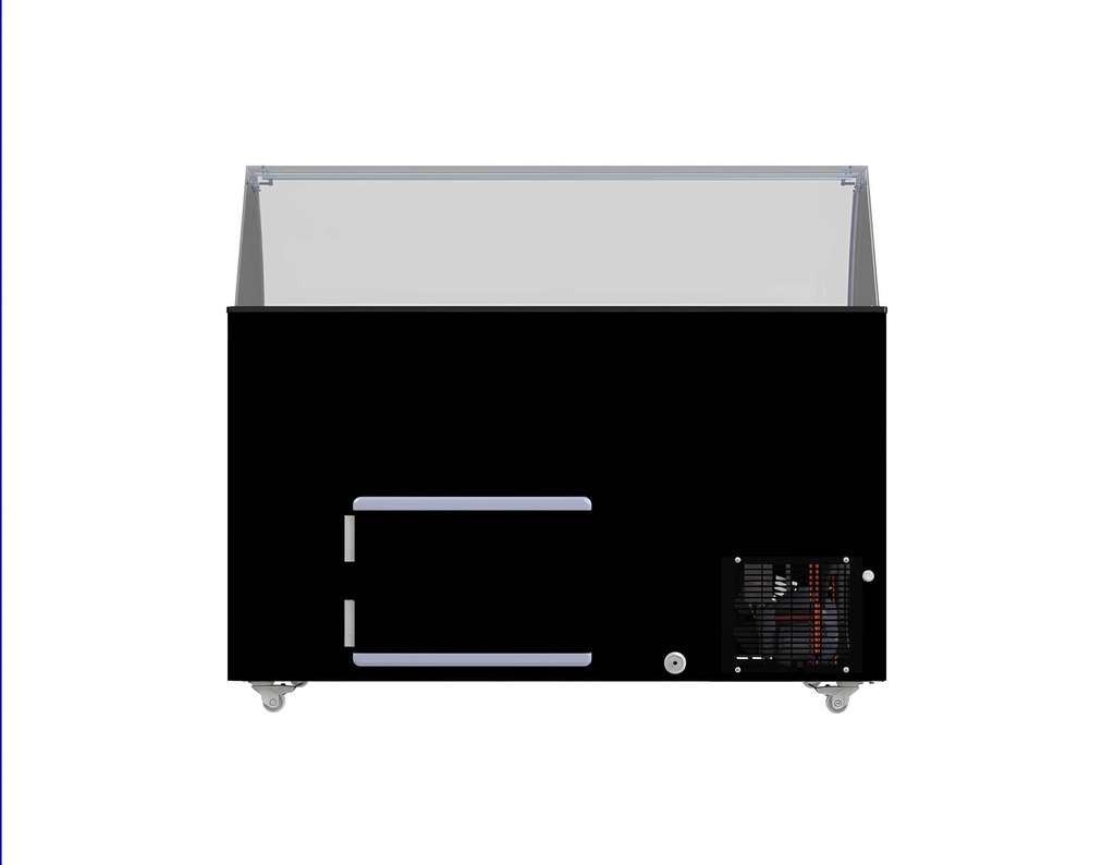 Speiseisvitrine Tenerife, 10 x 5 L, 1439 x 727 x 1229 mm, schwarz