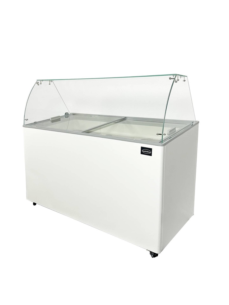Speiseisvitrine Tenerife, 10 x 5 L, 1439 x 727 x 1229 mm, weiß