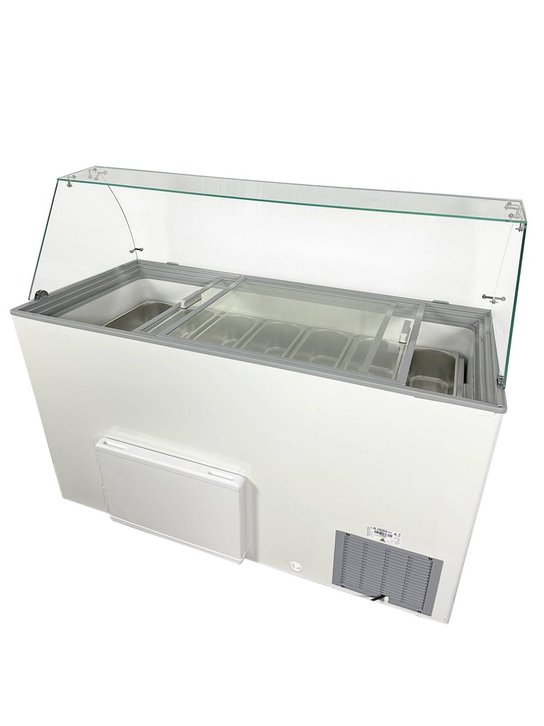 Speiseisvitrine Tenerife, 10 x 5 L, 1439 x 727 x 1229 mm, weiß