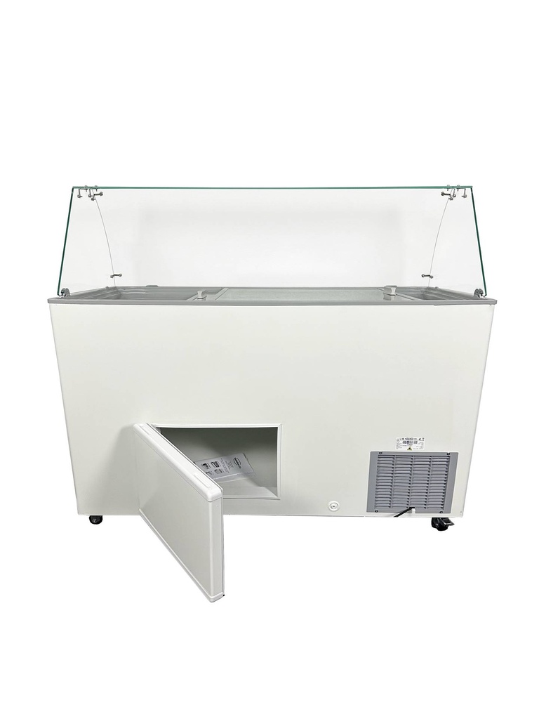 Speiseisvitrine Tenerife, 10 x 5 L, 1439 x 727 x 1229 mm, weiß