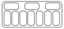 Speiseisvitrine Tenerife, 10 x 5 L, 1439 x 727 x 1229 mm, weiß