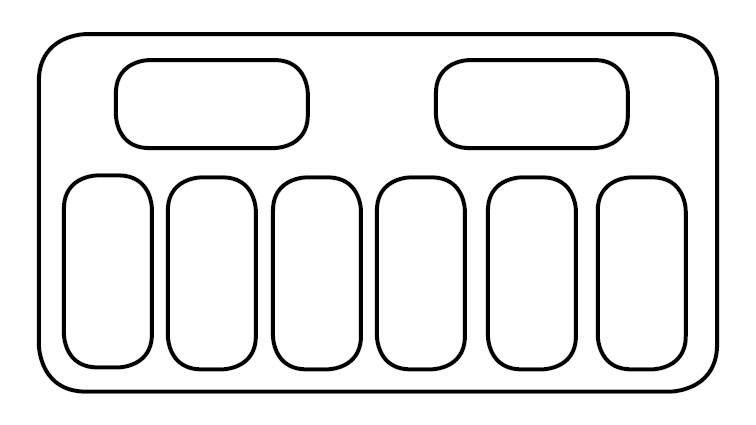 Speiseisvitrine Ibiza, 8 x 5 L, 1194 x 842 x 1285 mm