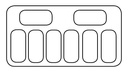 Speiseisvitrine Ibiza, 8 x 5 L, 1194 x 842 x 1285 mm