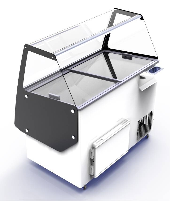 Speiseisvitrine Cuba, 13 x 5 L, 1664 x 842 x 1285 mm