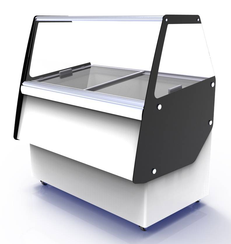 Speiseisvitrine Cuba, 13 x 5 L, 1664 x 842 x 1285 mm
