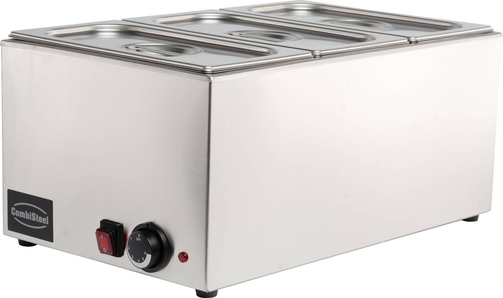 Elektro Bain-Marie aus Edelstahl, 538 x 336 x 243 mm