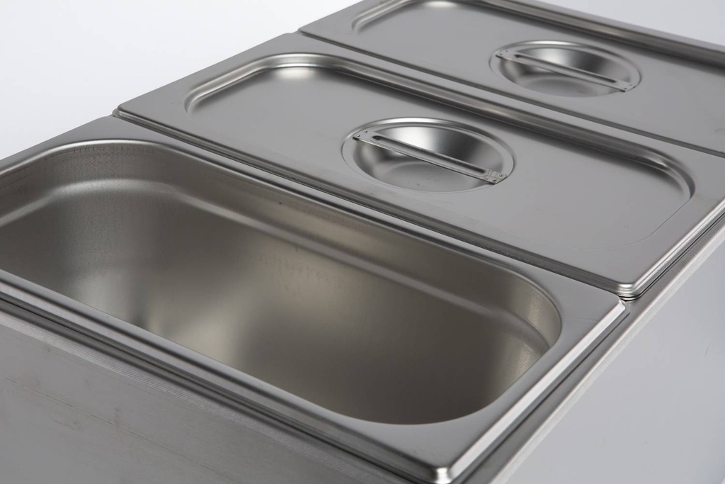 Elektro Bain-Marie aus Edelstahl, 538 x 336 x 243 mm