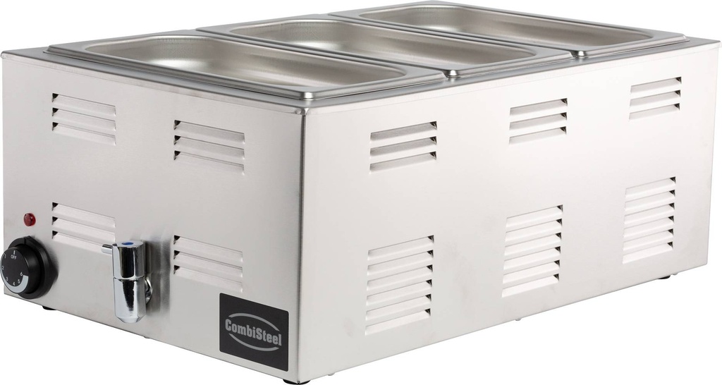 Bain-Marie mit Ablasshahn, 538 x 336 x 243 mm