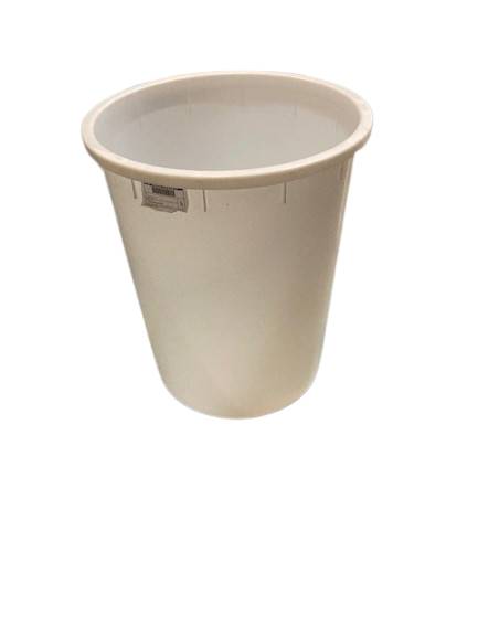 Abfallbehälter, 200 L, 800 mm, Ø 670 mm, weiß