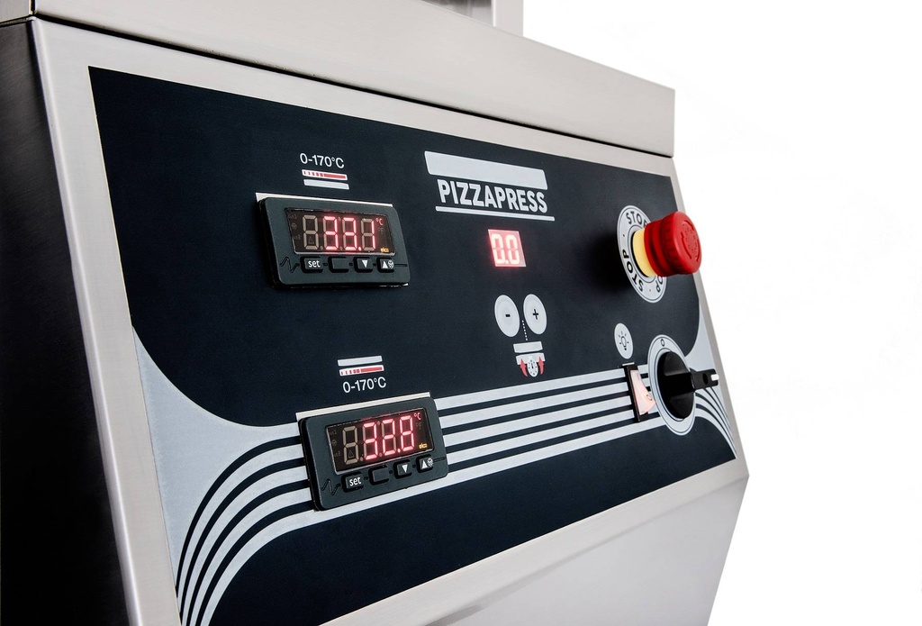 Pizza Press 33 aus Edelstahl, 470 x 690 x 820 mm