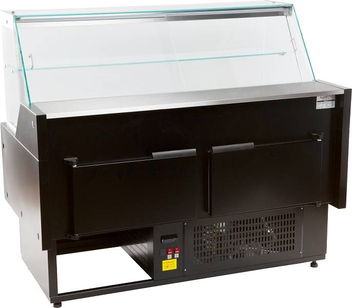 Kühlvitrine Morris 1.5, 1584 x 1095 x 1280 mm, schwarz