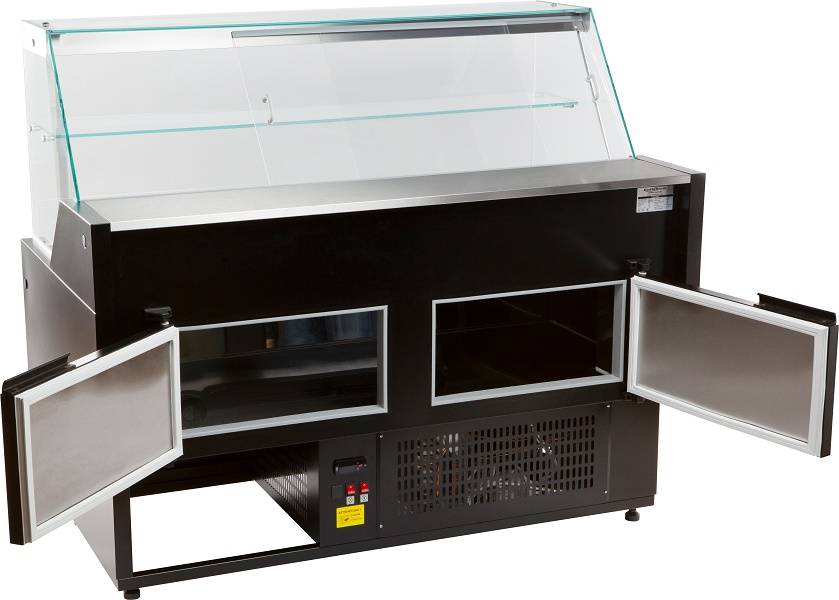 Kühlvitrine Morris 2.0, 1959 x 1095 x 1280 mm, schwarz