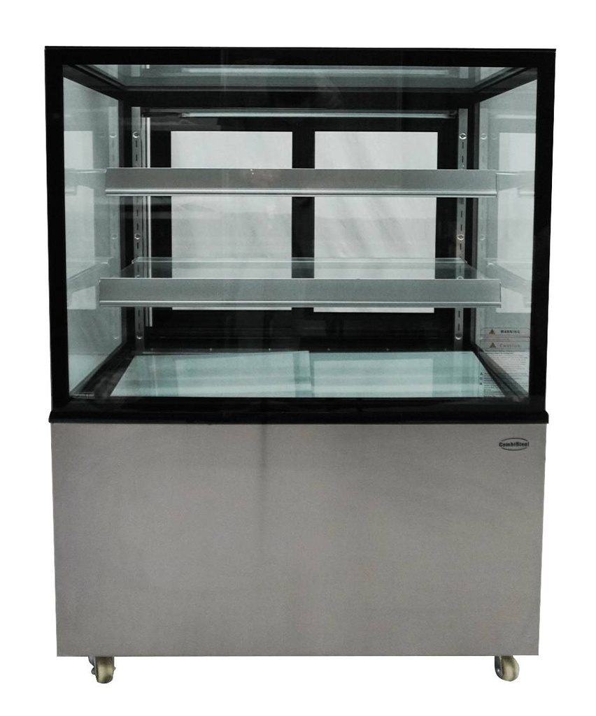 Kühlvitrine, 270 L, 900 x 675 x 1210 mm, schwarz / edelstahl