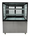 Kühlvitrine, 270 L, 900 x 675 x 1210 mm, schwarz / edelstahl