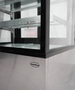 Kühlvitrine, 270 L, 900 x 675 x 1210 mm, schwarz / edelstahl