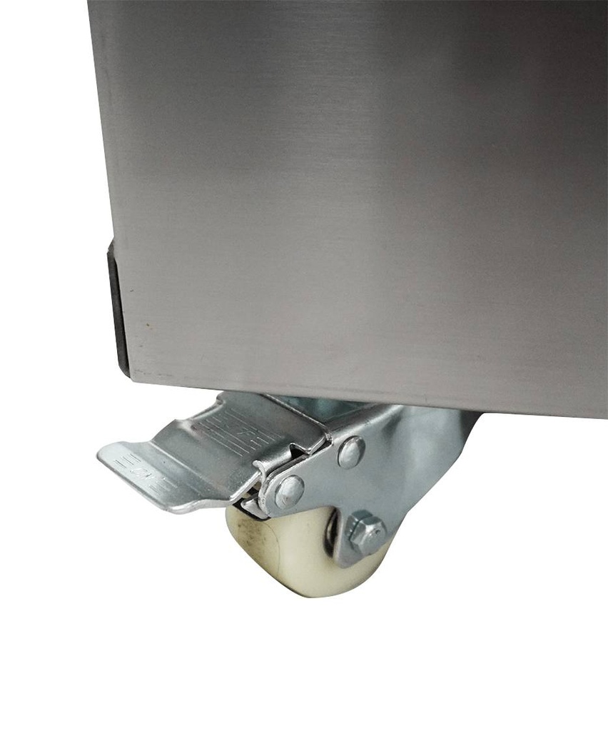 Kühlvitrine, 270 L, 900 x 675 x 1210 mm, schwarz / edelstahl