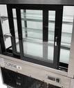 Kühlvitrine, 270 L, 900 x 675 x 1210 mm, schwarz / edelstahl