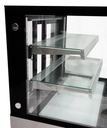 Kühlvitrine, 270 L, 900 x 675 x 1210 mm, schwarz / edelstahl