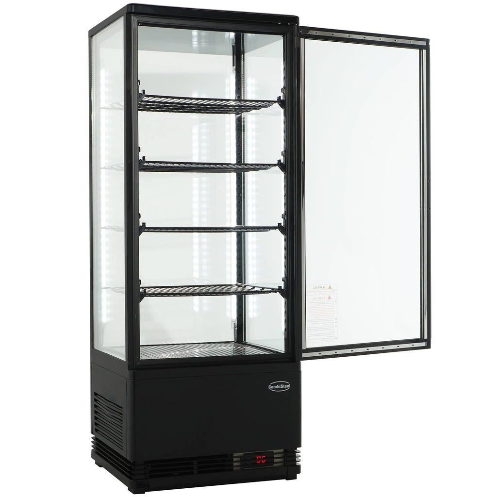 Kühlvitrine, 98 L, 428 x 386 x 1110 mm, schwarz