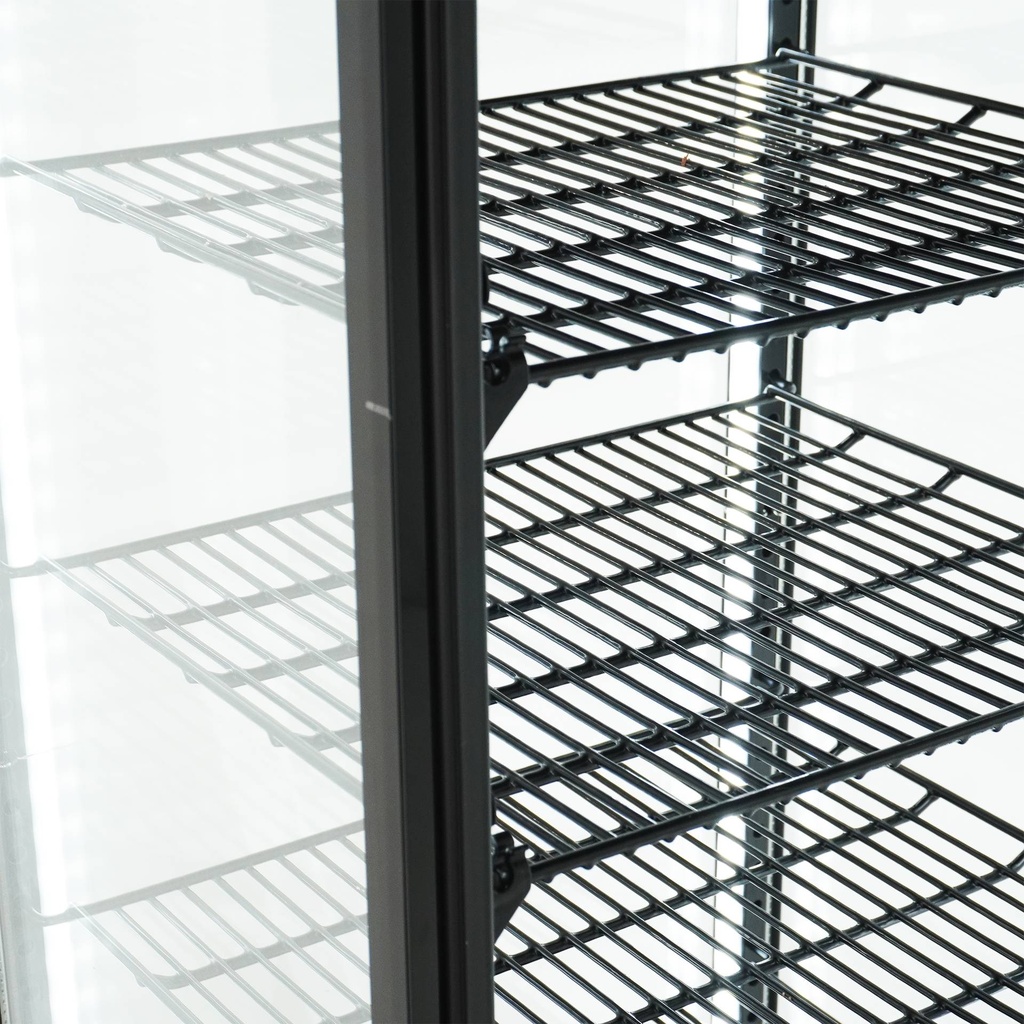 Kühlvitrine, 98 L, 428 x 386 x 1110 mm, schwarz
