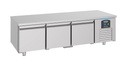 Kühltisch 600 Hoch 3 mit Türen aus Edelstahl, 1600 x 700 x 600 mm