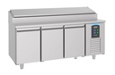 Saladette 3 Türen aus Edelstahl, 10 x 1/3 GN, 1865 x 700 x 1090 mm
