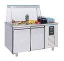 Saladette 2 Türen aus Edelstahl, 3 x 1/1 GN, 1400 x 700 x 850 mm