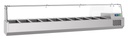 Aufsatzvitrine aus Edelstahl, 10 x 1/3 GN, 2100 x 390 x 460 mm