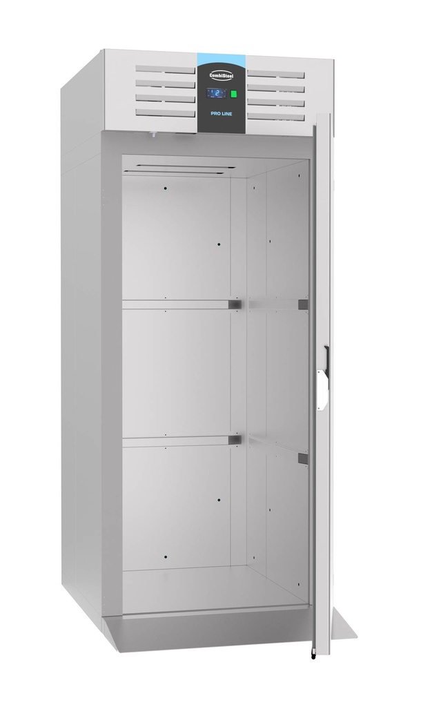 Roll-In Kühlschrank aus Edelstahl, 700 L, 910 x 1210 x 2210 mm