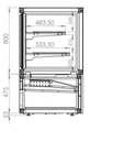 Kühlvitrine, 375 L, 1000 x 780 x 1300 mm, schwarz