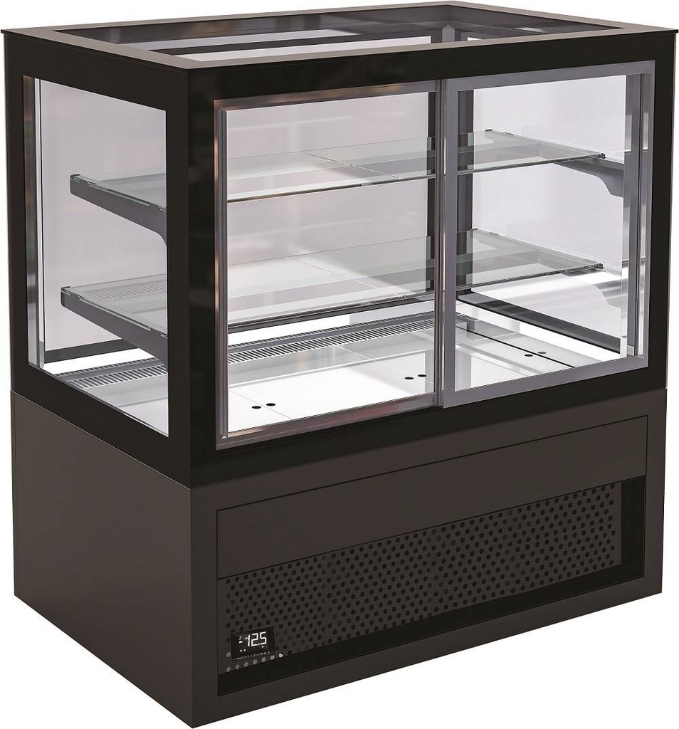 Kühlvitrine, 450 L, 1200 x 780 x 1300 mm, schwarz