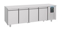 700 Kühltisch 4 Türen mit Energy aus Edelstahl, 2330 x 700 x 850 mm