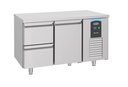 700 Kühltisch 1 Tür 2 aus Edelstahl, 1400 x 700 x 850 mm