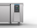 700 Kühltisch 1 Tür 2 aus Edelstahl, 1400 x 700 x 850 mm