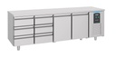 700 Kühltisch 2 Türen aus Edelstahl, 2330 x 700 x 850 mm