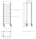 Abräumwagen Demontabel GN 1/1, 530 x 385 x 1785 mm