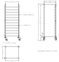 Abräumwagen Demontabel GN 2/1, 655 x 590 x 1785 mm