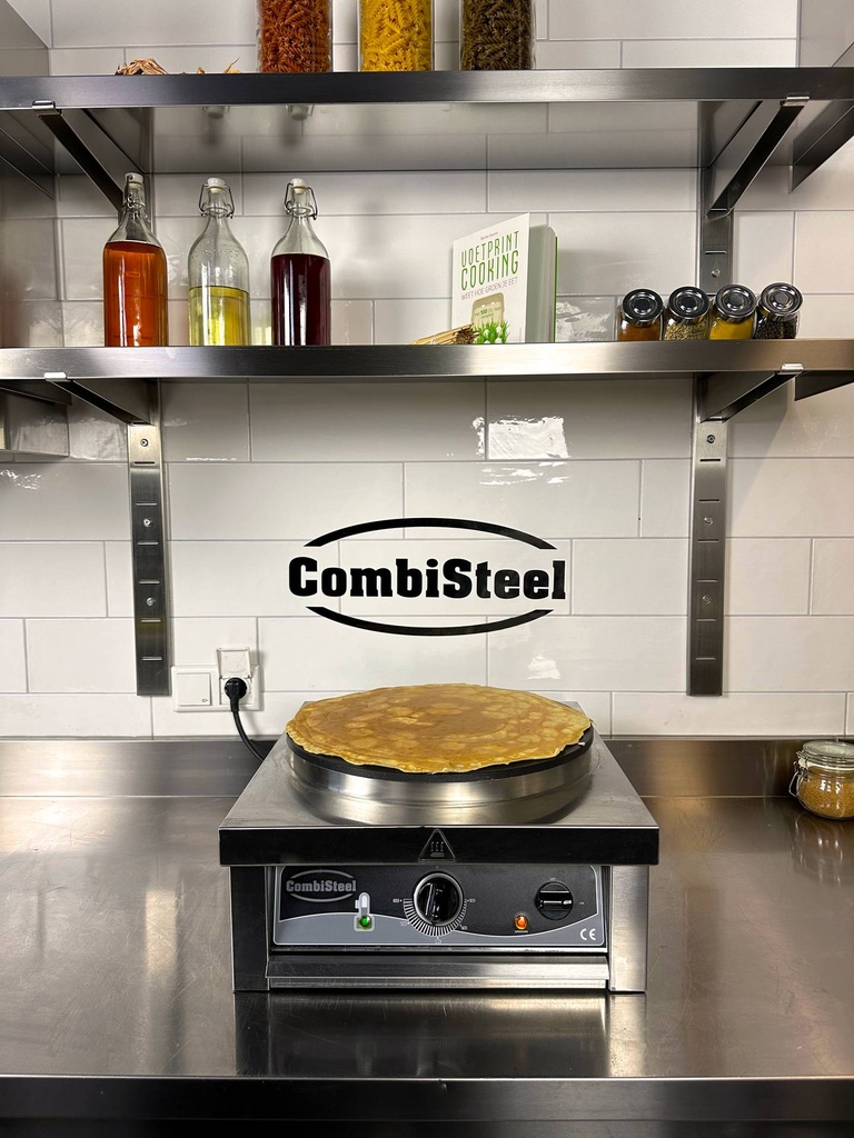 Crêpes Gerät aus Edelstahl, 450 x 520 x 245 mm, Ø 400 mm