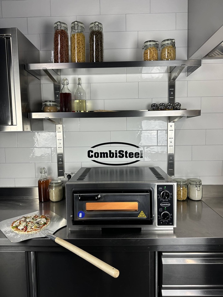 Elektro Pizzaöfen aus Edelstahl, 630 x 600 x 290 mm