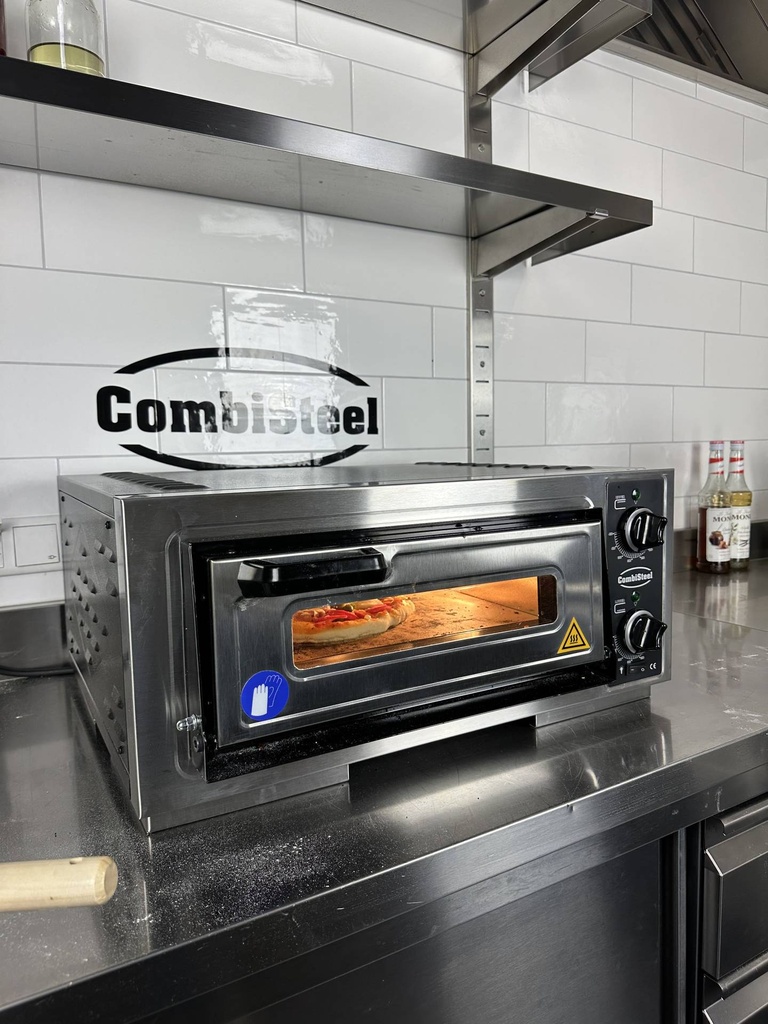 Elektro Pizzaöfen aus Edelstahl, 630 x 600 x 290 mm