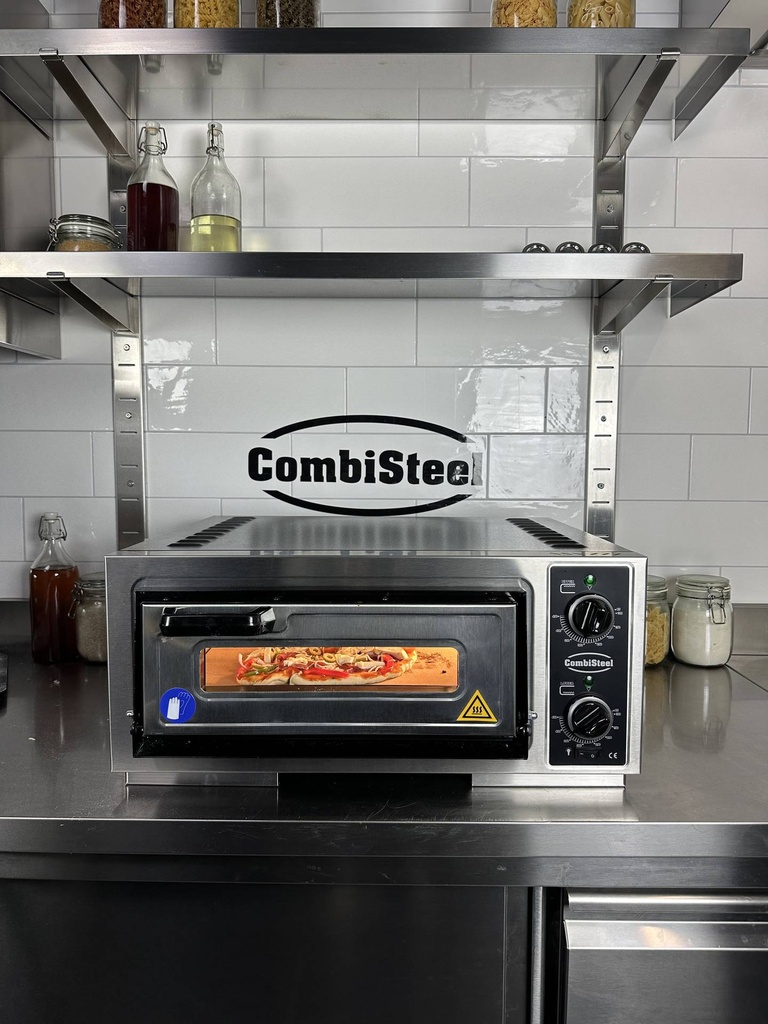 Elektro Pizzaöfen aus Edelstahl, 630 x 600 x 290 mm