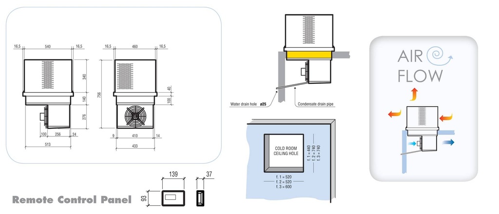 Deckenstopfer Kühlaggregate 6-10,4, 460 x 540 x 756 mm