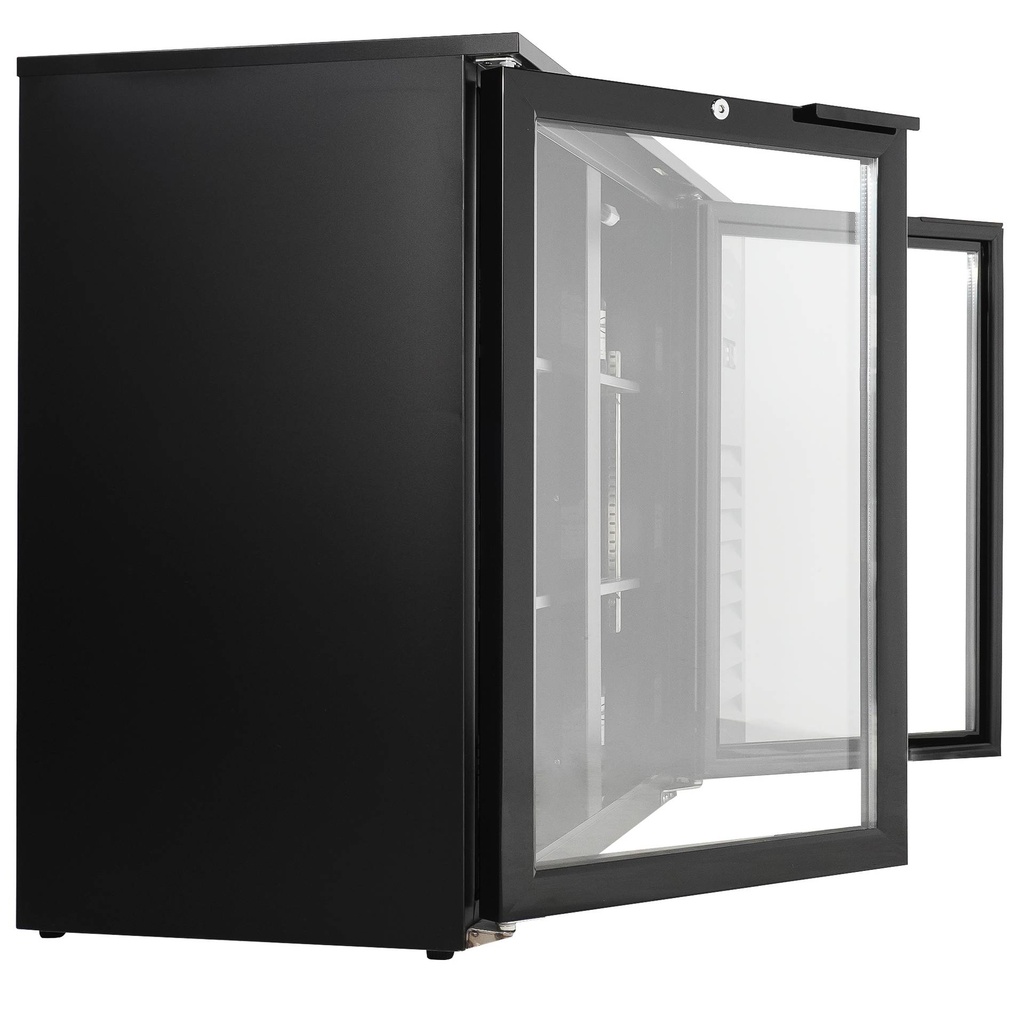 Barkühler 2 Glastüren, 305 L, 1434 x 520 x 860 mm, schwarz